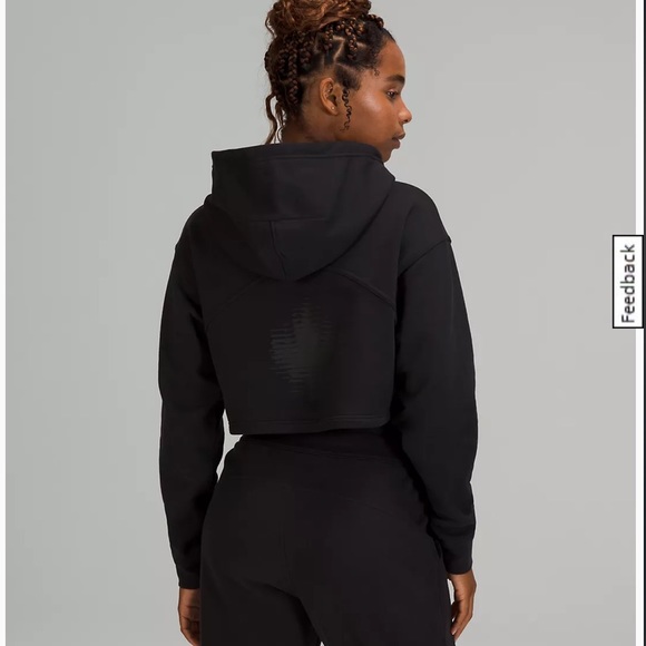 BLACK Lululemon Relaxed Fit Crop Hoodie - Picture 2 of 9